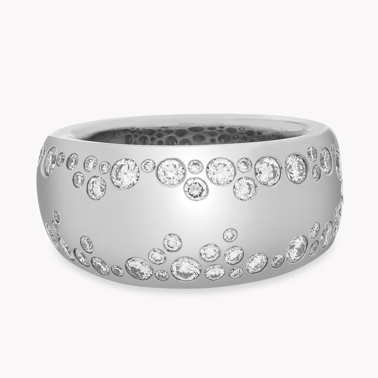 Diamond Dress Ring 1.04CT in White Gold Brilliant Cut, Rubover Set_1