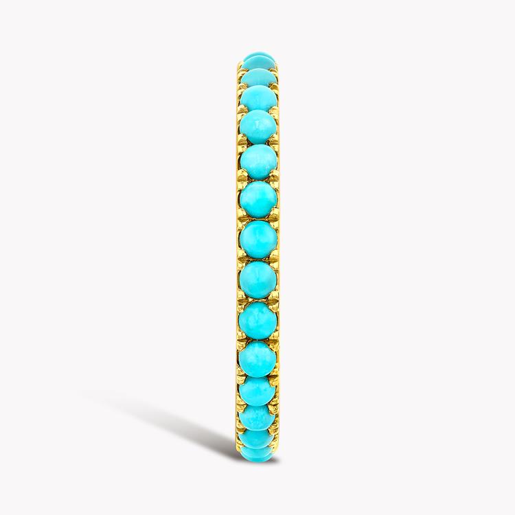 Rosa De La Cruz Turquoise Stacking Ring 0.89CT in Yellow Gold Claw Set_4