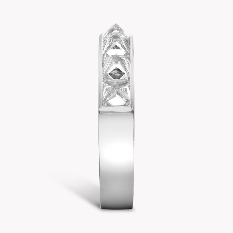 RockChic Peaked 2.77ct Diamond Bold Half Eternity Ring Inverted Princess Cut, Channel Set_4
