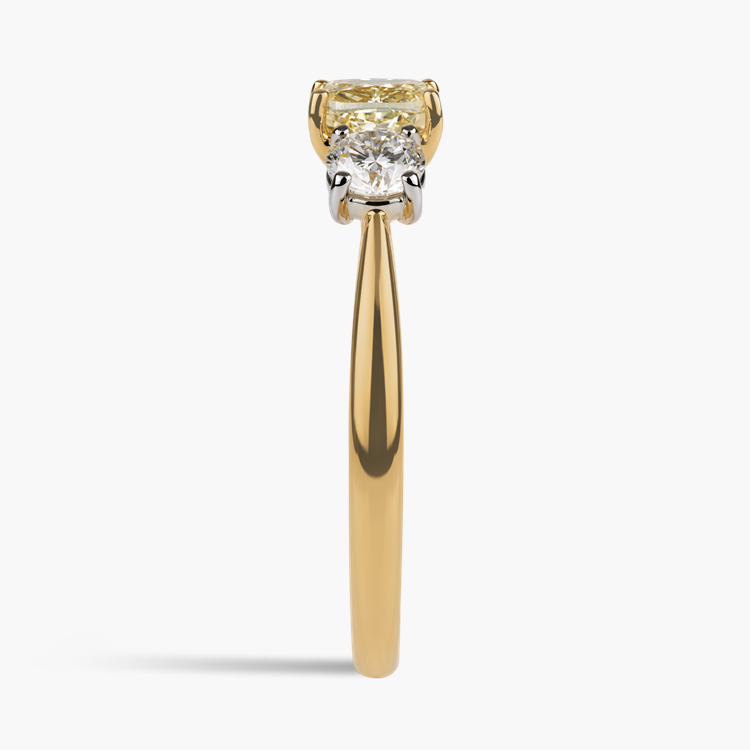 Cushion Cut 1.01ct Fancy Light Yellow Diamond Ring Modern Cushion & Brilliant Cut, Claw Set_4