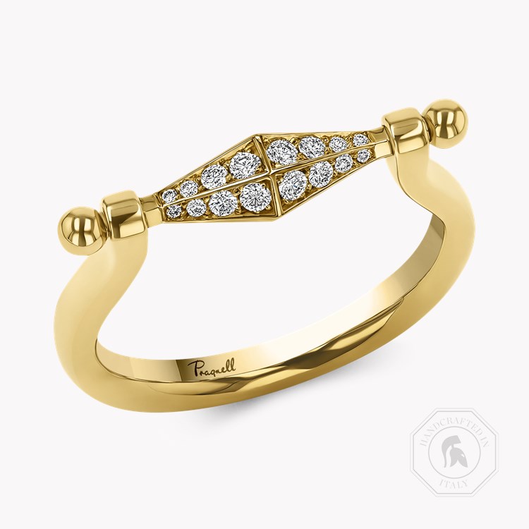 Cleopatra 0.39ct Diamond Swivel Ring   in 18ct Yellow Gold