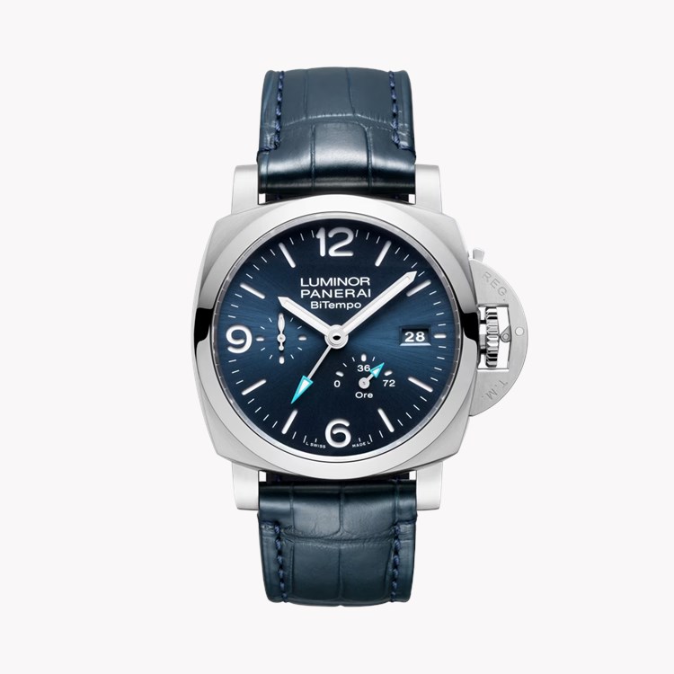 Panerai Luminor Bitempo 44mm, Blue Dial, Arabic/Baton Numerals_1