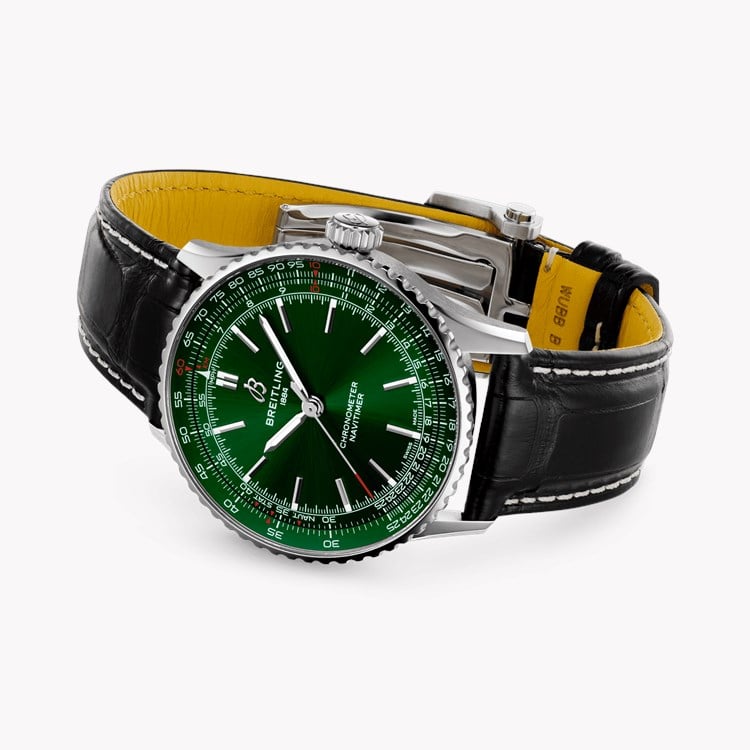 Breitling Navitimer Automatic GMT 41mm, Green Dial, Baton Numerals_3