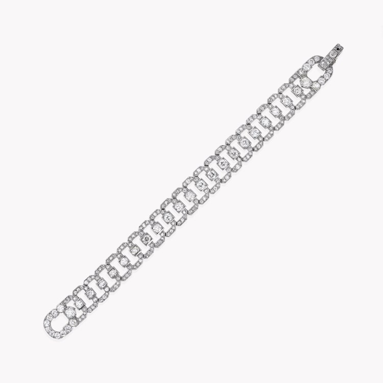 Cartier Art Deco Diamond Bracelet Old Cut, Millegrain Set_2