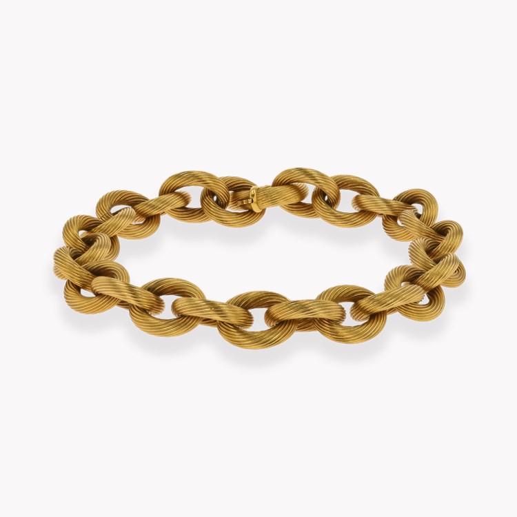 Retro Gold Textured Cable Link Convertible Necklace _3