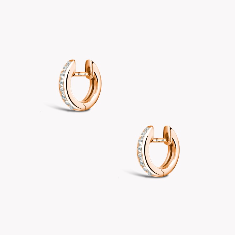 RockChic Diamond Hoop Earrings Princess Cut, Channel Set_3