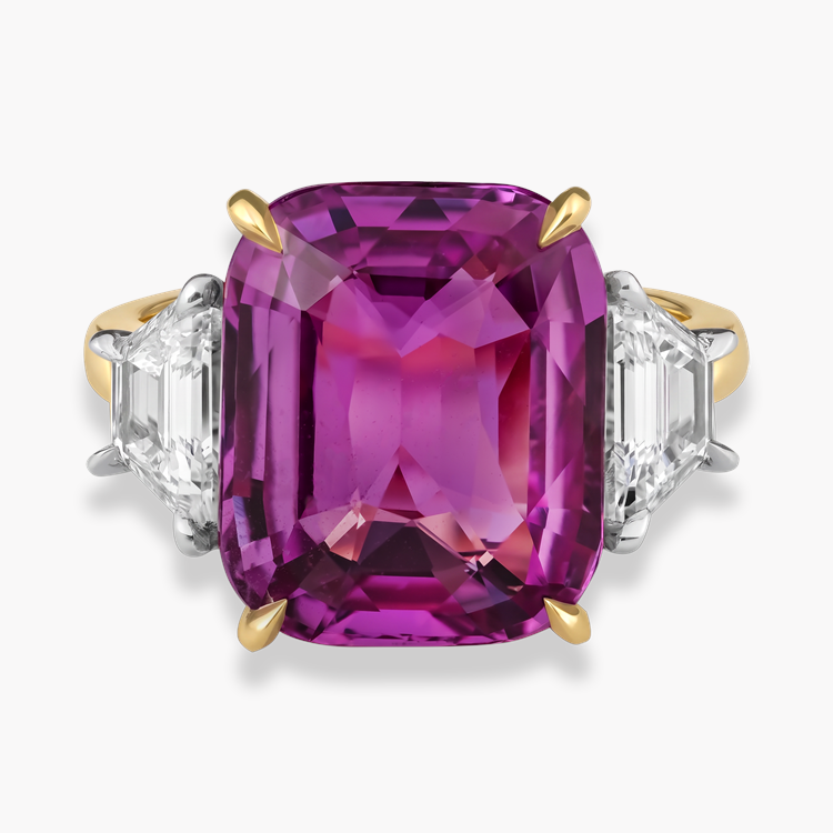 Masterpiece Cushion Cut 10.11ct Madagascan Sapphire and Diamond Ring Cushion Cut, Claw Set_2