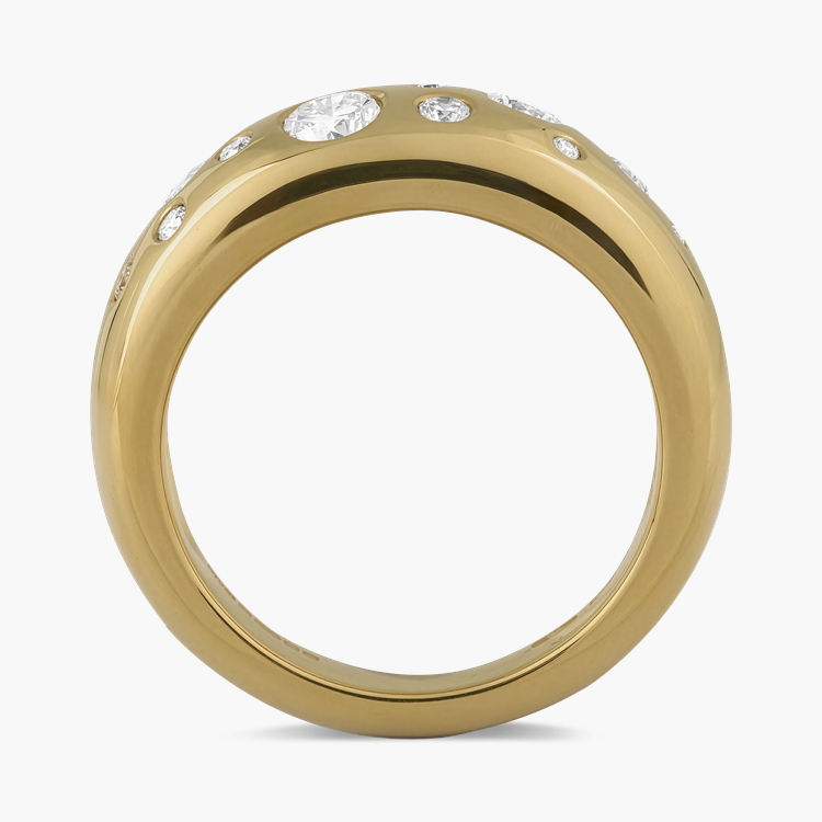Stellar Brilliant Cut 0.95ct Diamond Bombé Ring Brilliant Cut, Gypsy Set_3