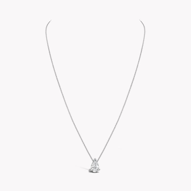Contemporary Pear Shaped 1.51ct Diamond Solitaire Pendant Pear Shaped, Claw Set_2