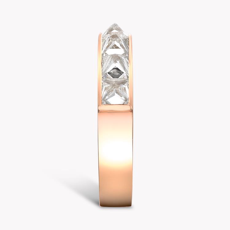 RockChic Peaked 2.91ct Diamond Bold Half Eternity Ring Inverted Princess Cut, Channel Set_4
