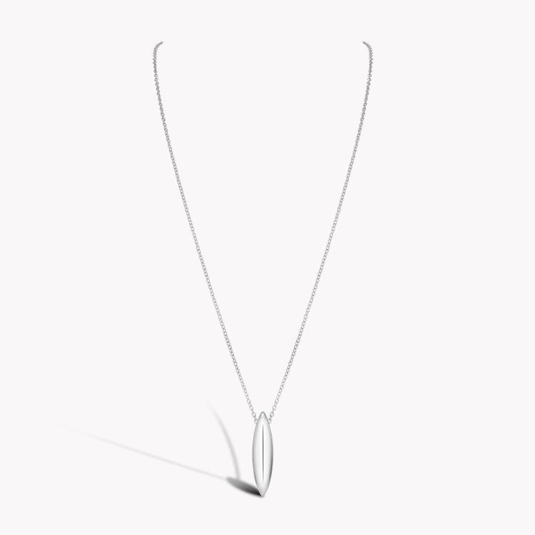 Elongated Ovoid Pendant in 18CT White Gold _2