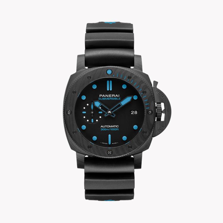 Submersible Carbotech™ - 42mm  PAM00960 Black Dial, Baton Numerals_1