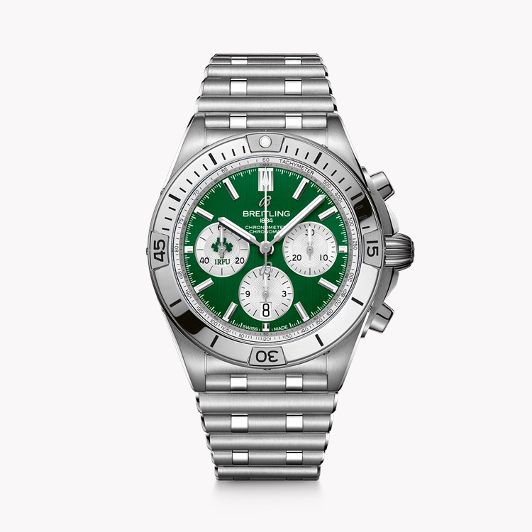 Breitling Chronomat Six Nations Ireland 42mm, Green Dial, Baton Numeral_1