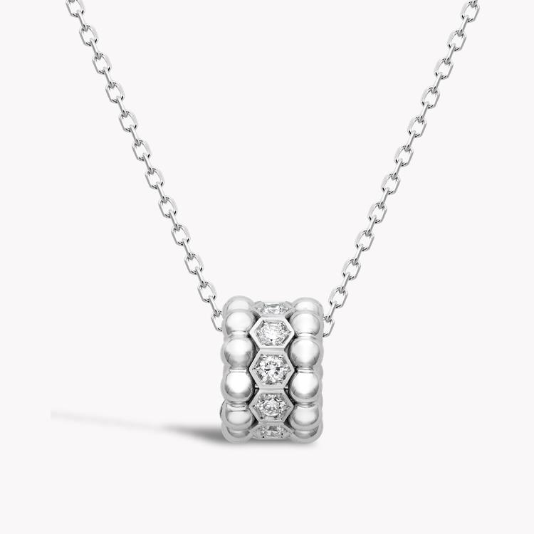 Bohemia Diamond Set Hexagonal Pendant   0.44ct in 18ct White Gold