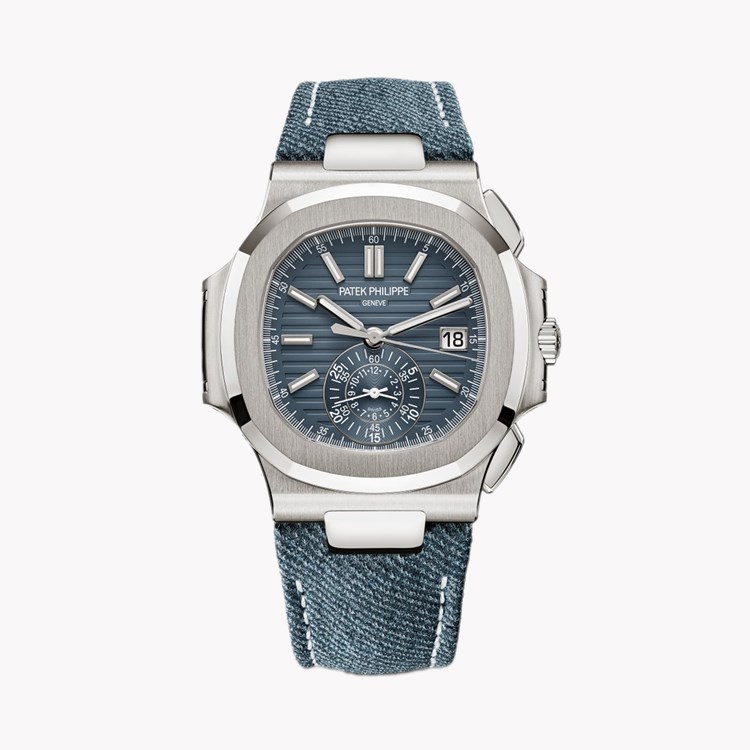 Patek Philippe Nautilus 40.5mm, Blue-Grey Dial, Baton Numerals_1