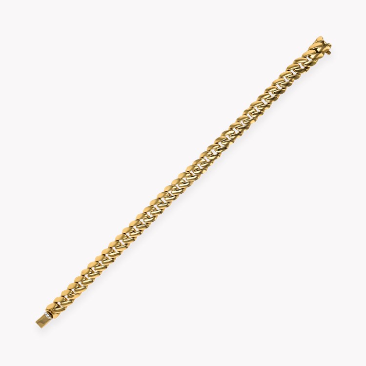 Fusion Polished Curb Link Bracelet (19cm) Brilliant Cut, Pavé Set_3