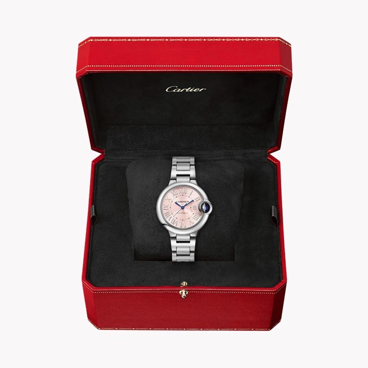 Cartier Ballon Bleu de Cartier 33mm,Pink Dial, Roman Numerals_3