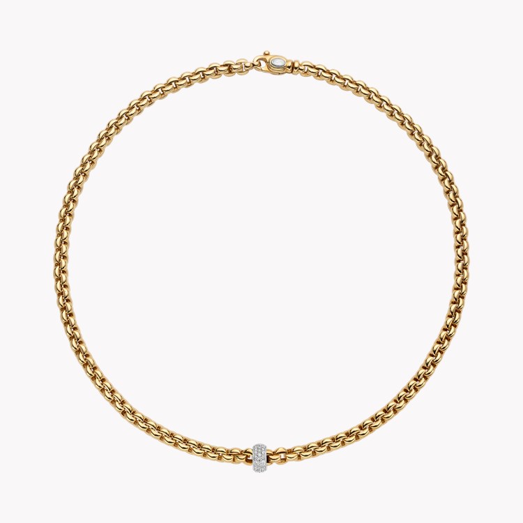 Fope Eka Diamond Necklace Round Brilliant Cut, Pave Set_1