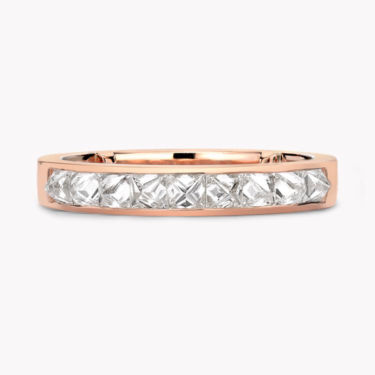 RockChic Half-Eternity Diamond Ring 0.75CT in Rose Gold Princess Cut, Channel Set_2