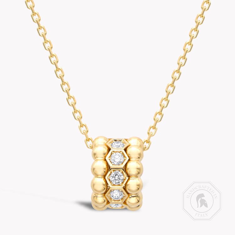 Bohemia Diamond Set Hexagonal Pendant Brilliant Cut, Rubover Set_1
