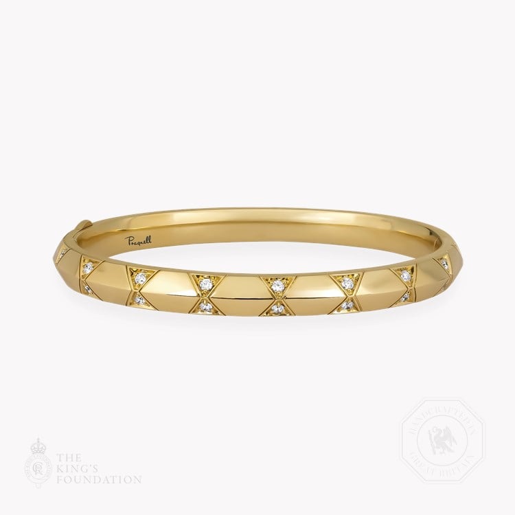 Origins Medium Diamond Set Bangle Brilliant cut, Claw set_1
