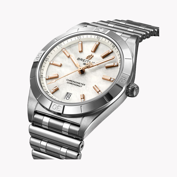 Breitling Chronomat Automatic 36 36mm, Mother of Pearl Dial, Diamond Baton Numerals_2