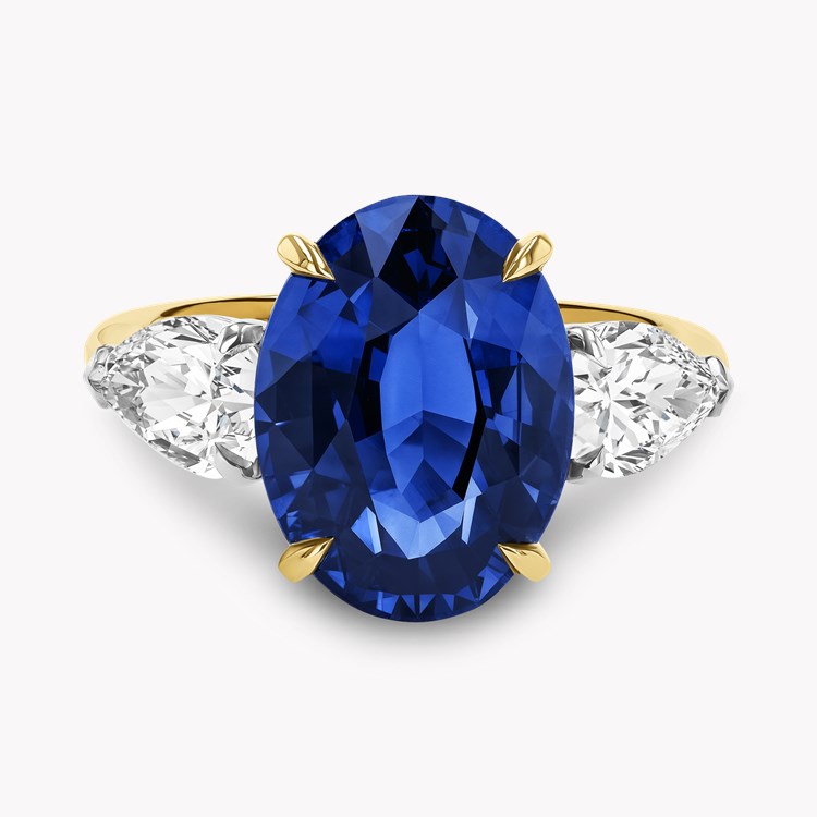Oval Cut 7.22ct Sri Lankan Sapphire and Diamond Ring Oval Cut, Claw Set_2