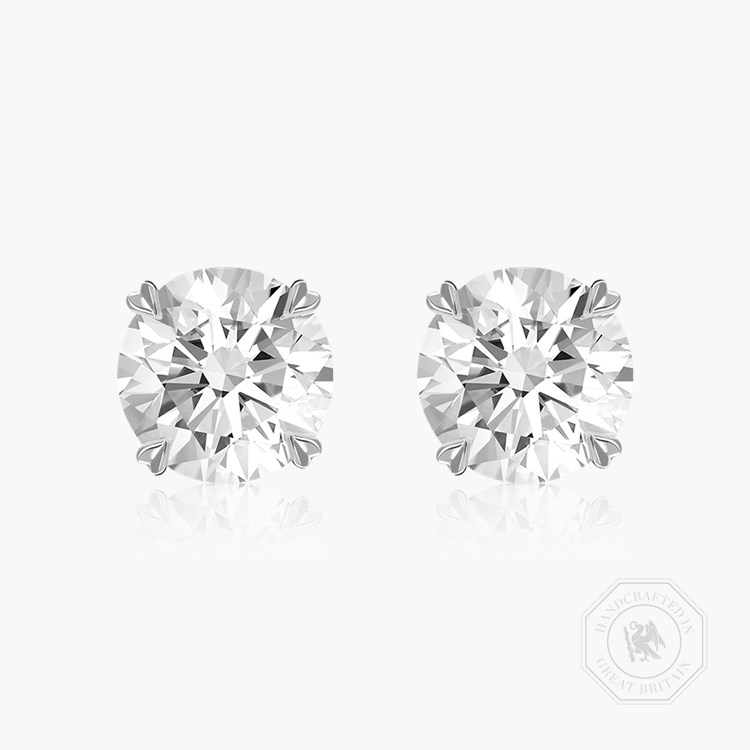 Windsor 5.03ct Diamond Stud Earrings Brilliant cut, Claw set_1