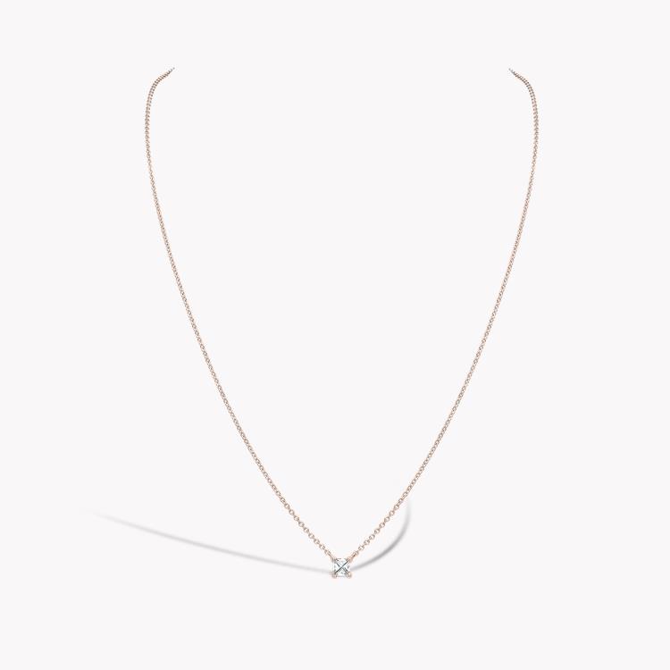 RockChic Diamond Solitaire Necklace Princess Cut, Claw Set_2