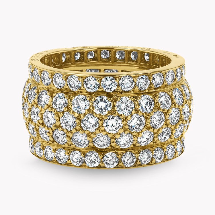 Cartier 1990s Nigeria Collection 5.00ct Diamond Ring Brilliant Cut, Pavé Set_2