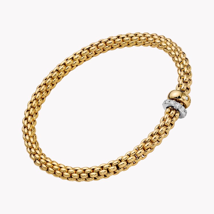 FOPE Solo flex'it Diamond Bracelet Round Brilliant Cut, Rubover Set_1