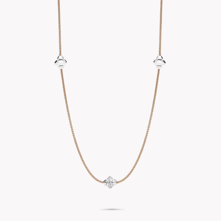 Fope Phylo Diamond Necklace 0.16CT in 18CT Rose Gold Brilliant Cut, Grain Set_1