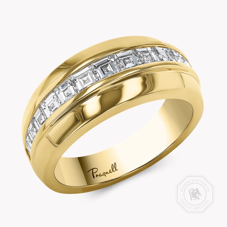 Manhattan 1.05ct Diamond Single Row Ring Carre Cut, Channel Set_1