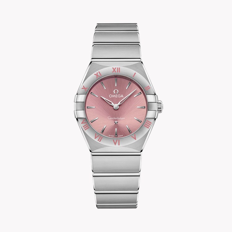 OMEGA Constellation O13110286011001 Watch - 28mm, Pink Dial, Roman 