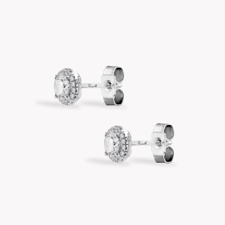 Brilliant Diamond Stud Earrings Cluster Earrings with Diamond Halo_2