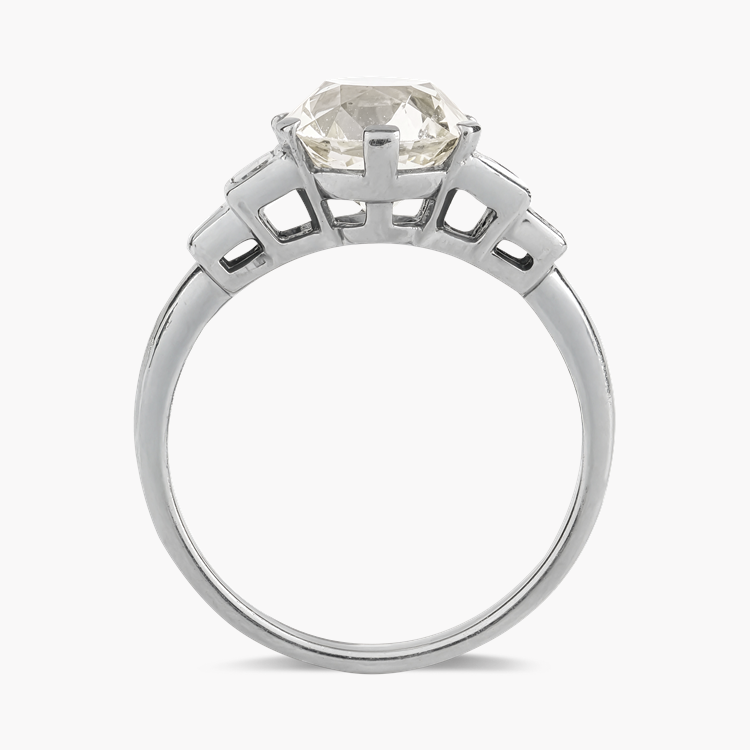 Old Cut 2.55ct Diamond Ring Old & Baguette Cut, Claw Set_3