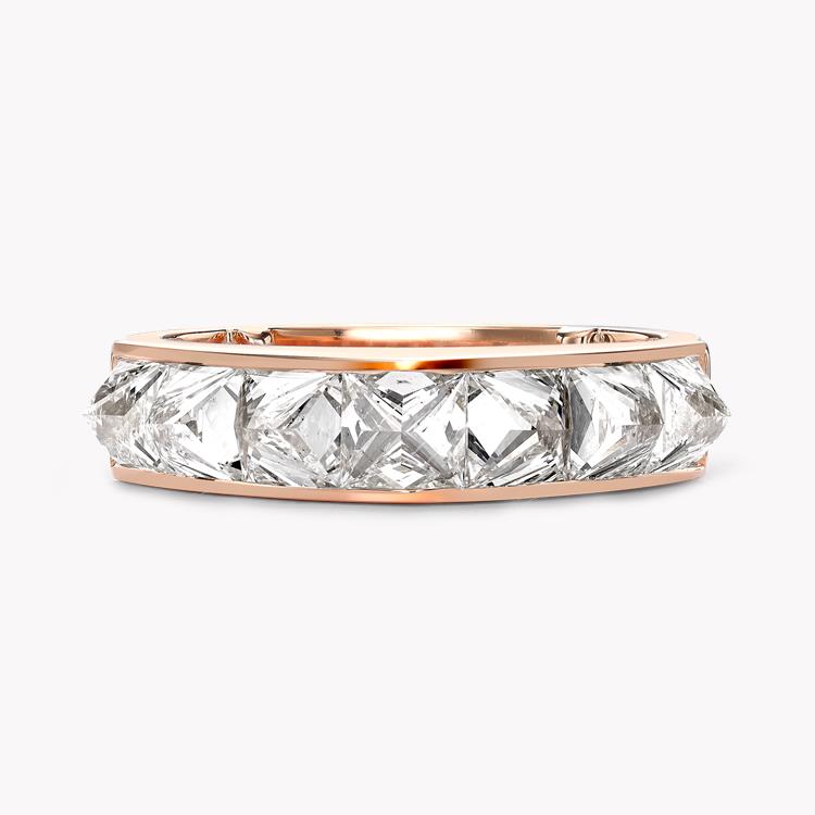 RockChic Peaked 2.91ct Diamond Bold Half Eternity Ring Inverted Princess Cut, Channel Set_2