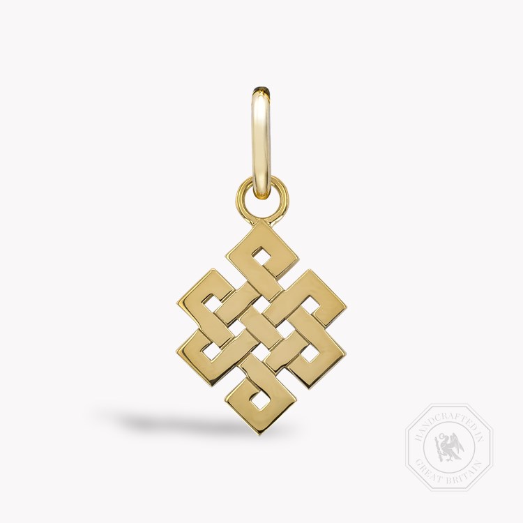 Endless Knot Gold Pendant Charm _1