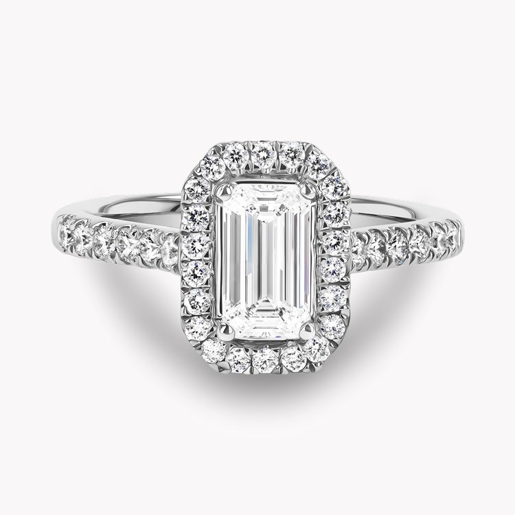Celestial 0.30ct Emerald Cut Diamond Cluster Ring Emerald Cut, Claw Set_2