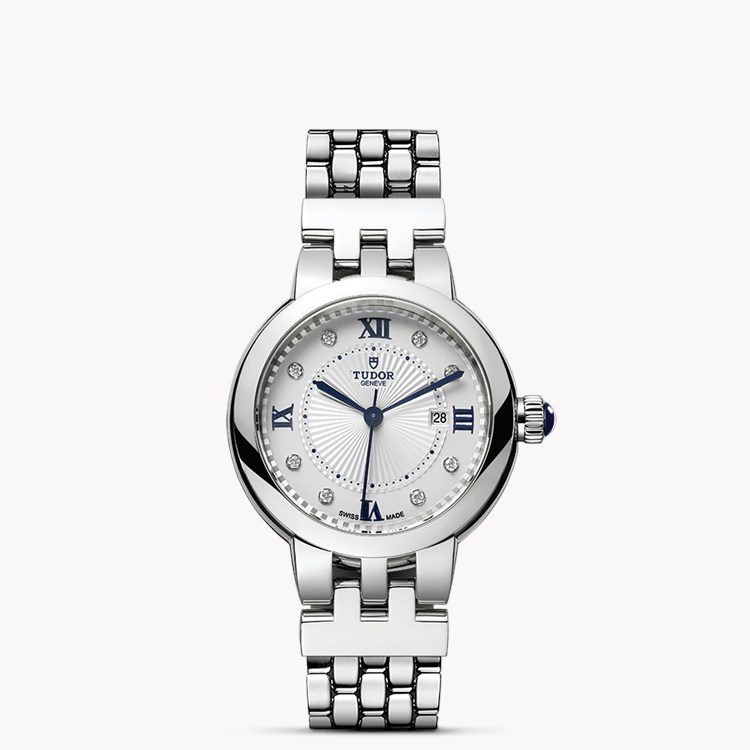 Tudor Clair De Rose 30mm. White Dial. Diamond Numerals_1