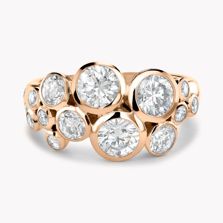 Bubbles Diamond Dress Ring Brilliant Cut, Rubover Set_2