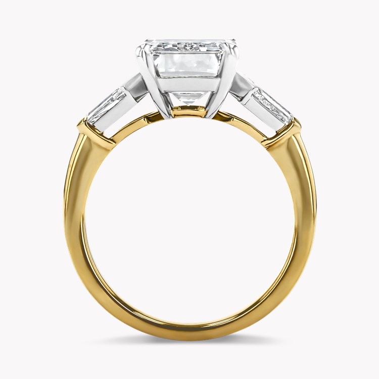 Kite Setting 4.04ct Emerald Cut Diamond Ring Emerald Cut, Claw Set_3