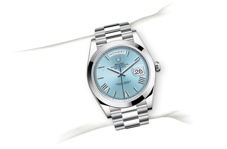 rolex president ice blue