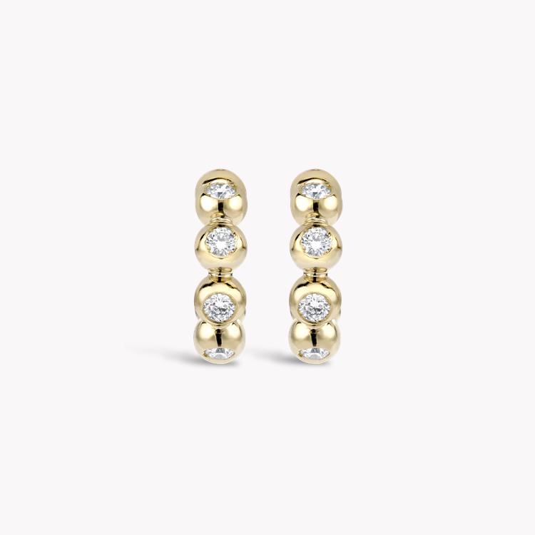 Bohemia Diamond Hoop Earrings  0.22CT in Yellow Gold _1