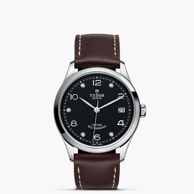 Tudor 1926 M91450-0009 Watch - 36mm, Black Dial, Diamond Markers