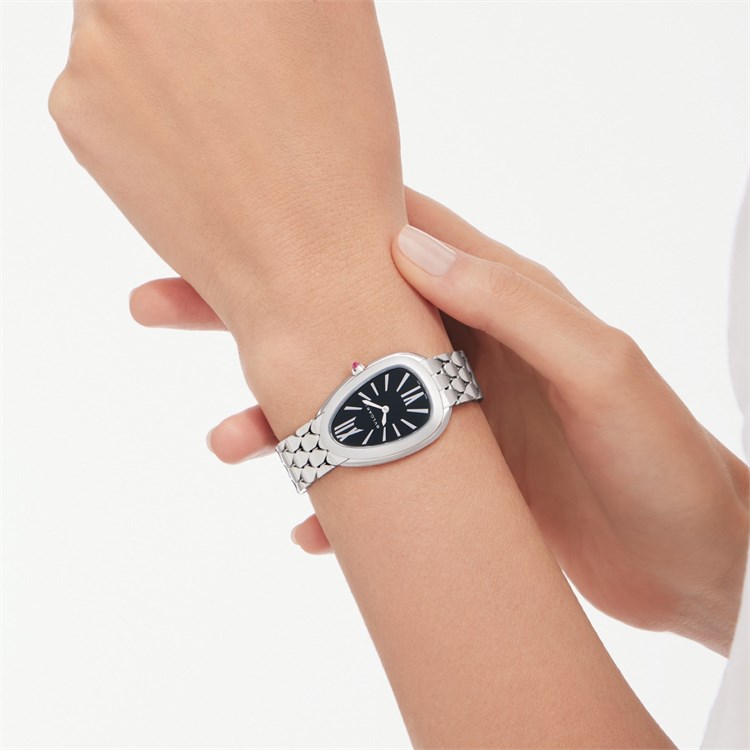 Bvlgari Serpenti Seduttori 33mm, Black Dial, Roman & Baton Numeral_4