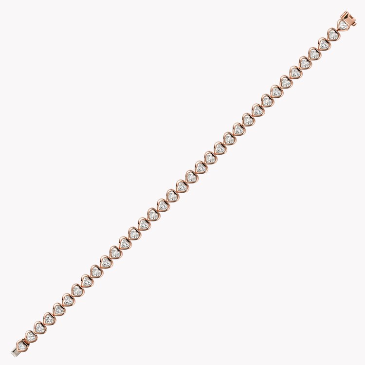 Sundance 6.60ct Heartshape Diamond Tennis Bracelet Heartshape, Rubover Set_2