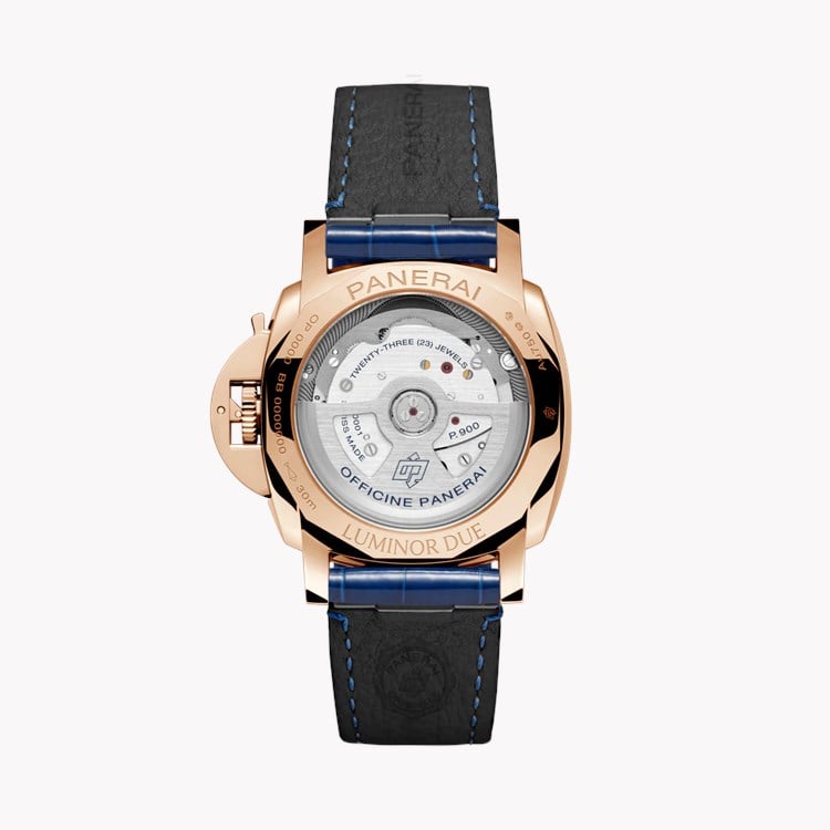 Panerai Luminor Due Luna Goldtech 38mm, Mother of Pearl Dial, Arabic/Baton Numerals_3