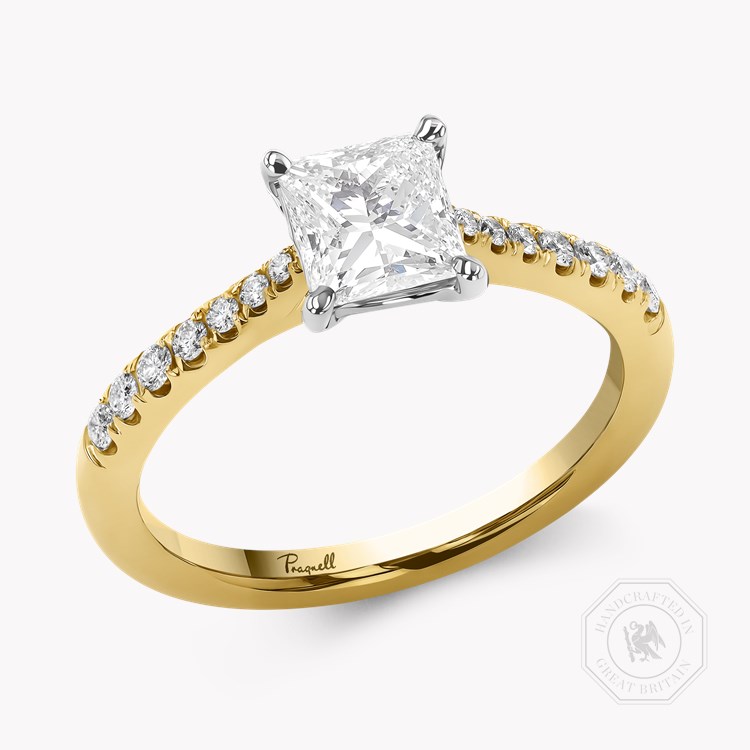 Celestial Princess Cut 0.90ct Diamond Solitaire Ring Princess Cut, Claw Set_1
