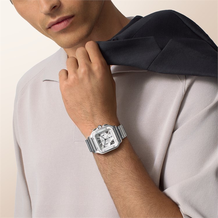 Cartier Santos de Cartier Large, Silver Dial, Roman Numerals_10